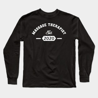 Massage Therapist Est. 2020 Long Sleeve T-Shirt